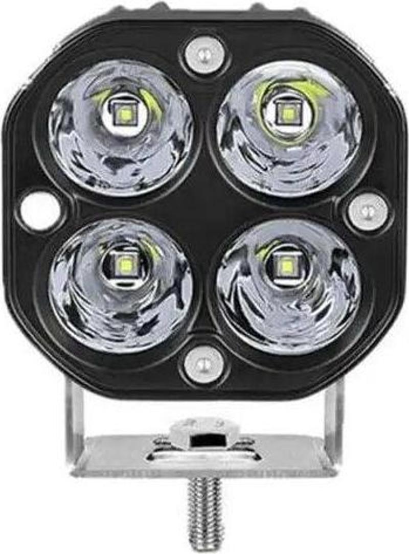 3'' Beyaz Led Spot Uzun Kısa Off Road, Motosiklet Sis Farı Çalışma Lambası 12-24V 40W