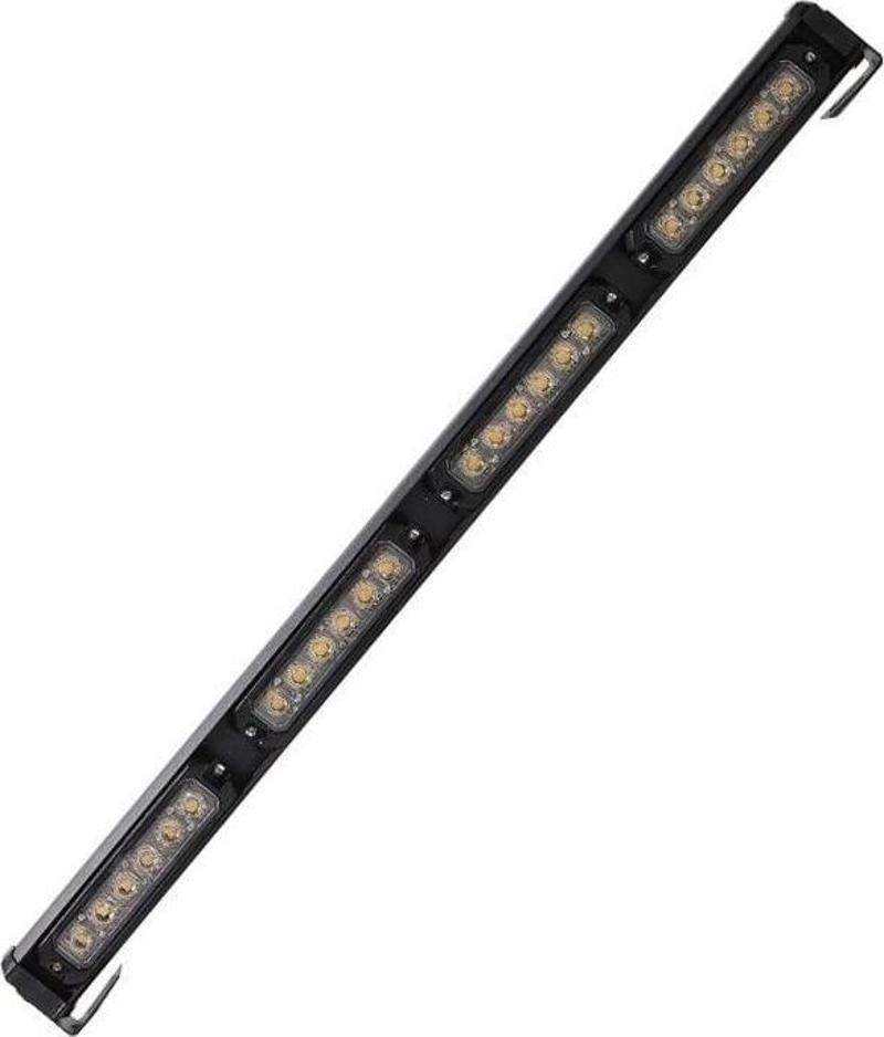 Sarı Çakarlı Led Bar Tepe Off Road Çalışma Lambası 24 Led 10-30V 24W 61cm