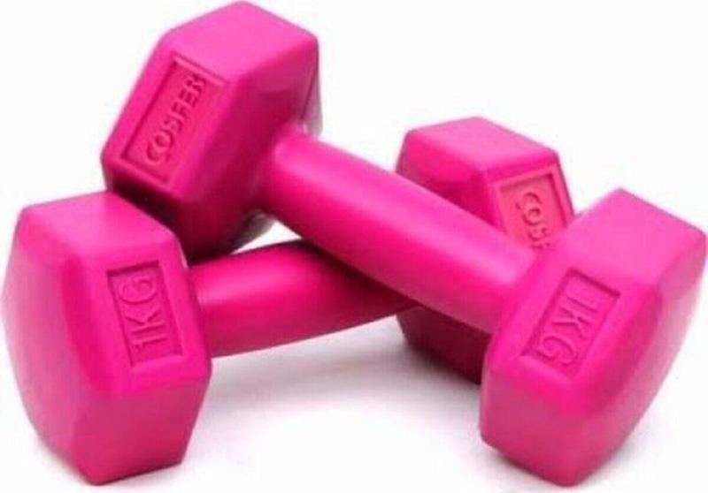 1 Kg Ckspor 1 Kg X 2 Adet Plastik Dambıl Seti Pembe Dambıl Seti