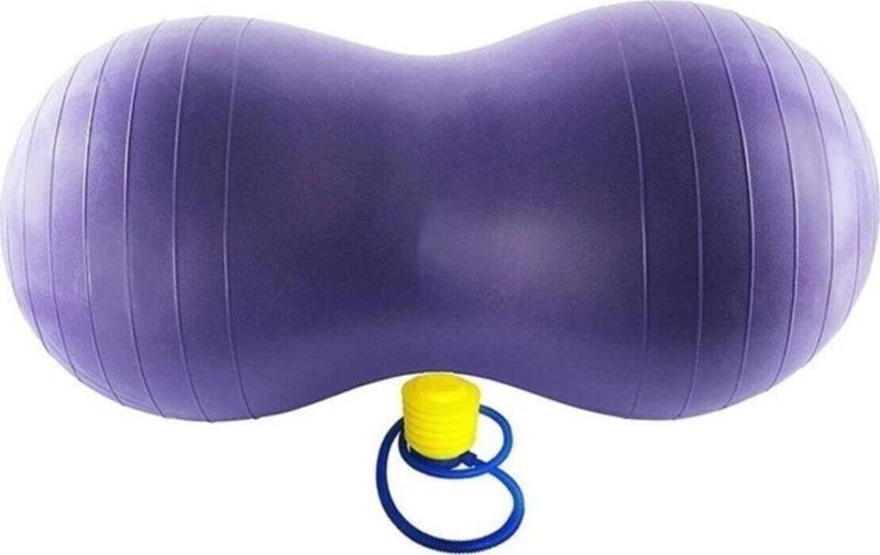 Mor Fıstık Pilates Topu 90X45 Cm -Pompa