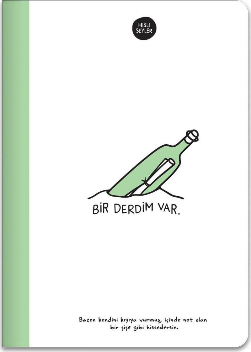 A5 Renkli Sayfa Çizgili Defter - Bir Derdim Var