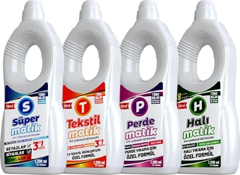 Halımatik Tekstilmatik Perdematik 4Lü Set 1200Ml