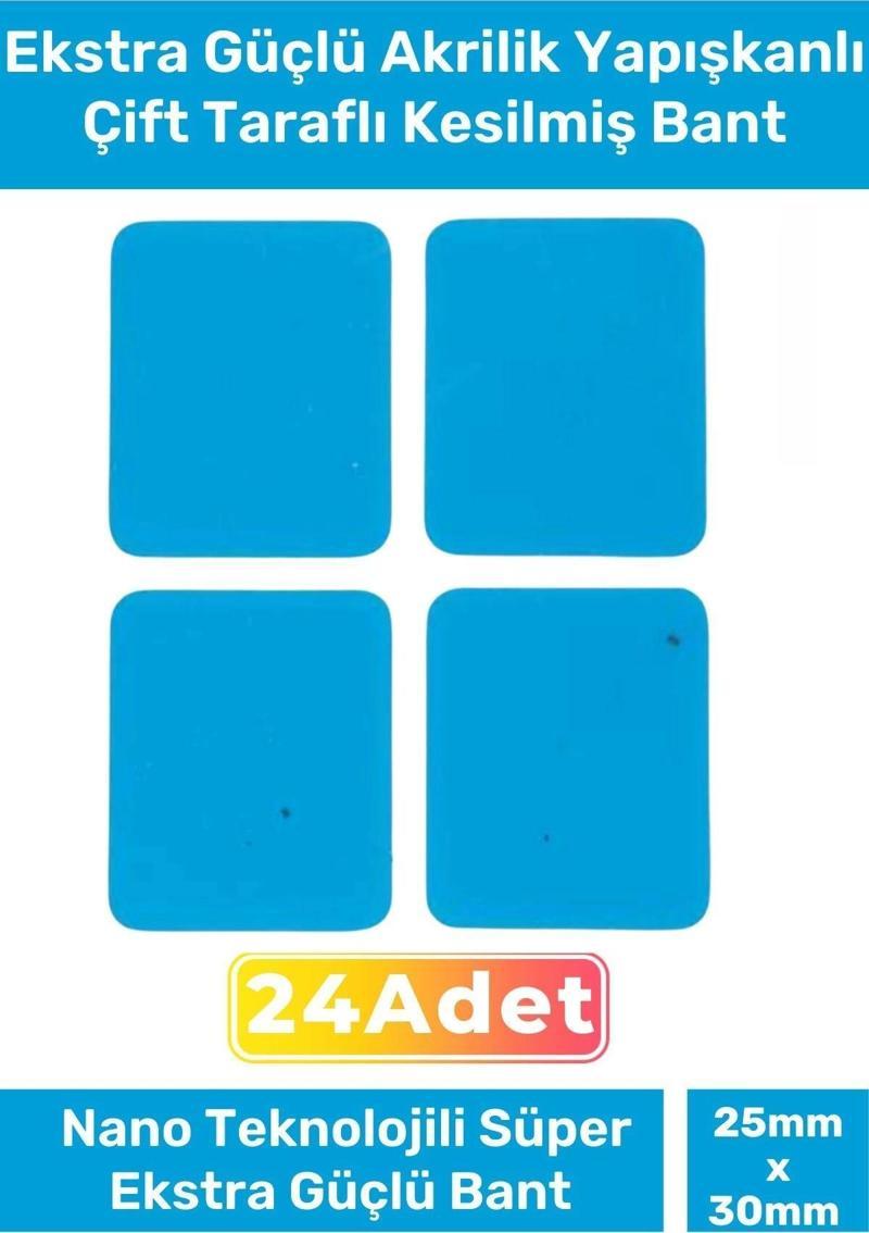 Özel Seri Ekstra Güçlü PE Köpük Esaslı Çift Taraflı Hazır Kesilmiş 25x30mm Asma Bant 24 Adet