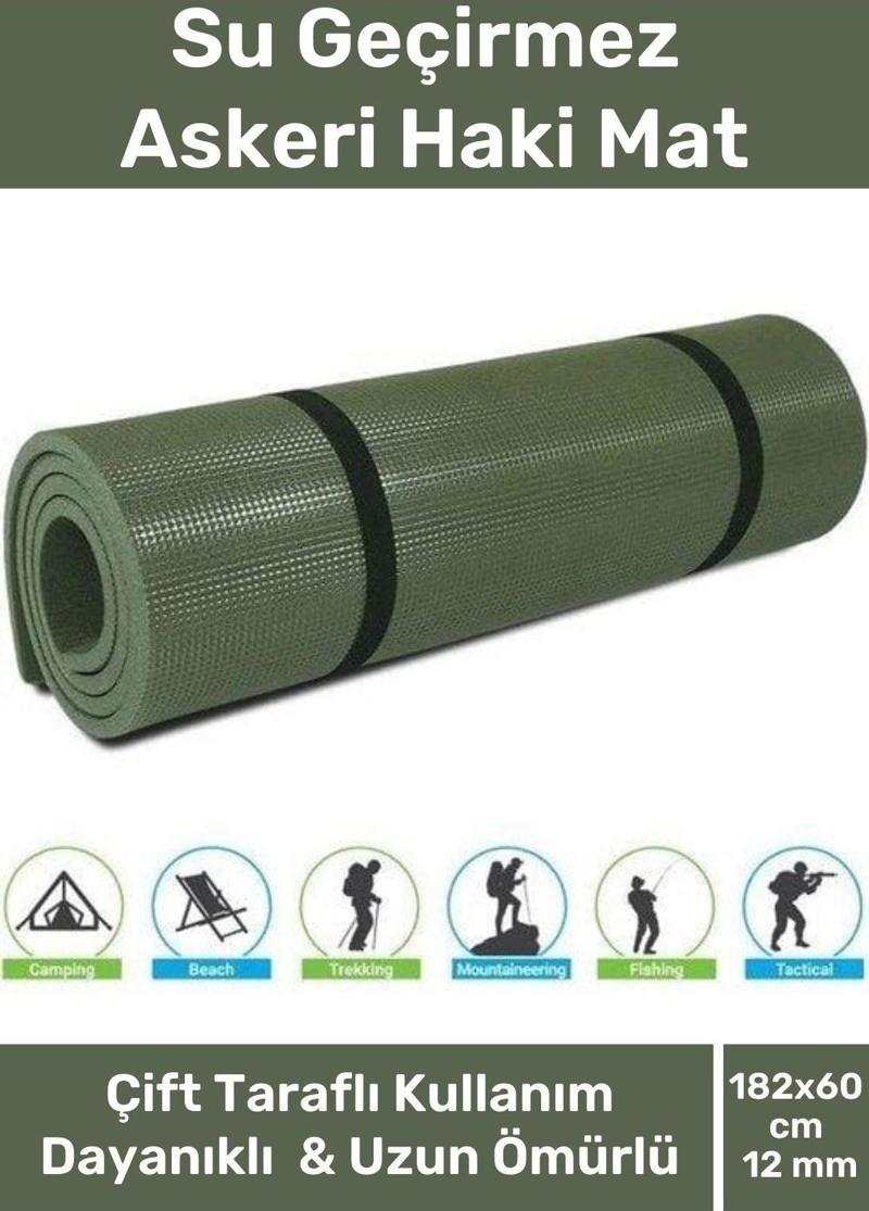 Özel Su Geçirmez 182x60cm Hafif Pratik Dayanıklı Isı Yalıtım 12mm Kalınlık Köpük Askeri Haki Mat