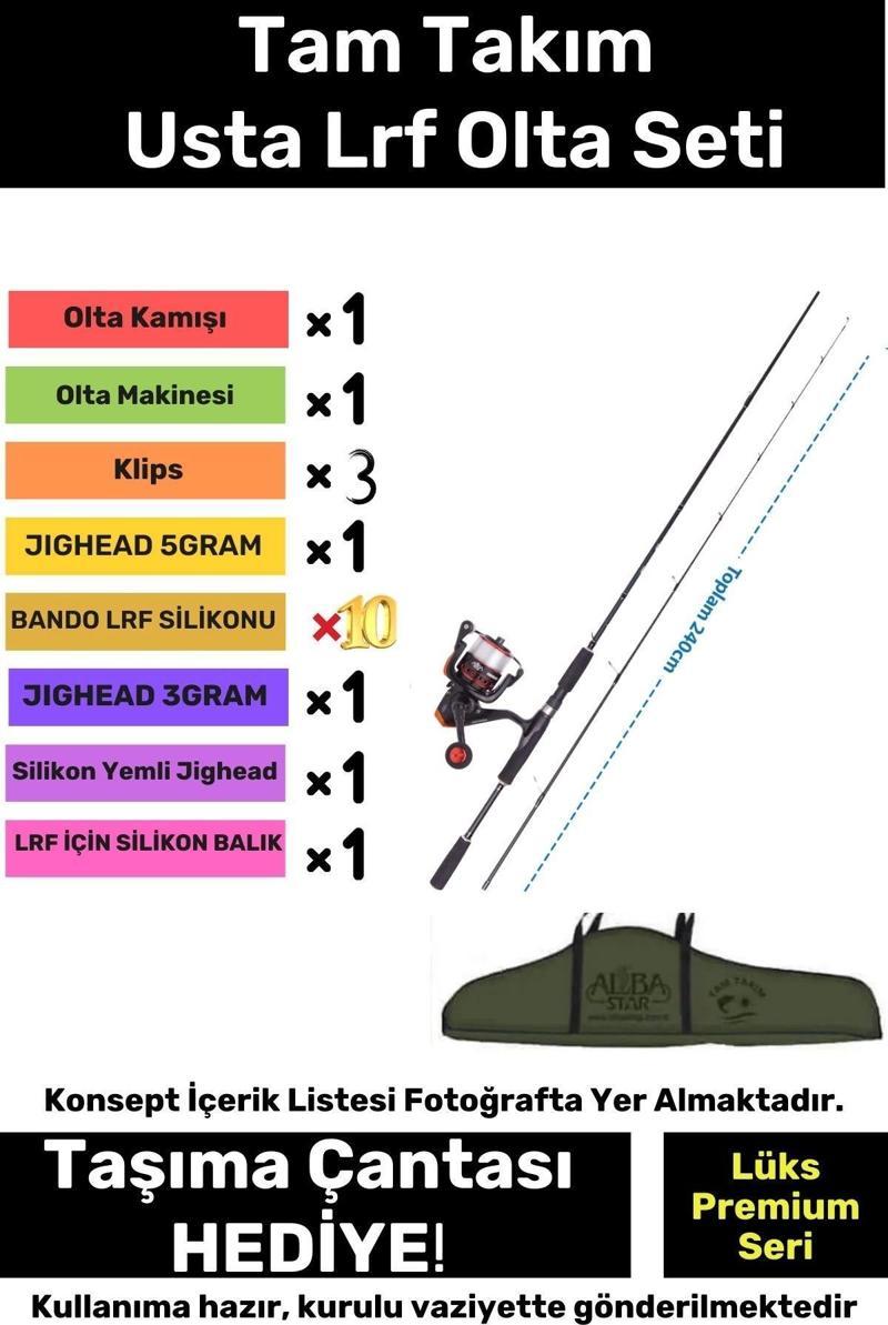 Özel Üretim Şık Taşıma Çantalı Hazır Kurulu Tam Takım Usta Lrf Olta Seti - 3m Kamış