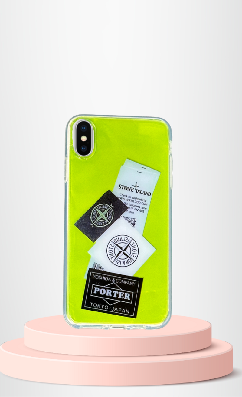 İPHONE X BASKILI RENKLİ TRANSPARAN KILIF TİER COVER YEŞİL