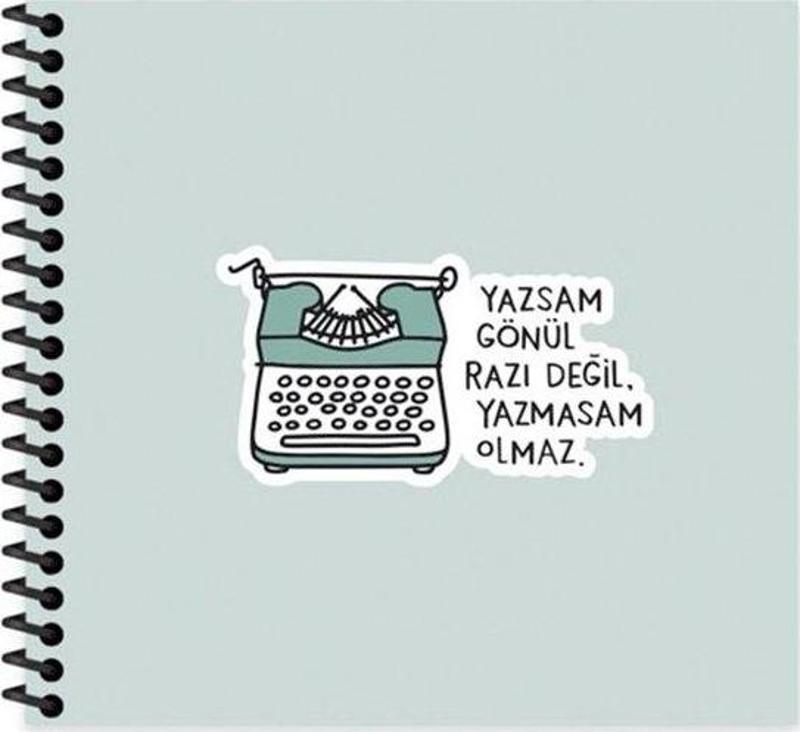 50 Yaprak Çizgili Defter - Yazsan Gönül Razı Değil Yazmasam Olmaz