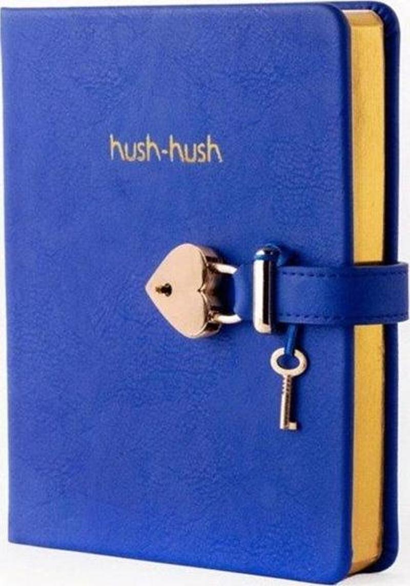 Hush Hush Kilitli Defter Mavi