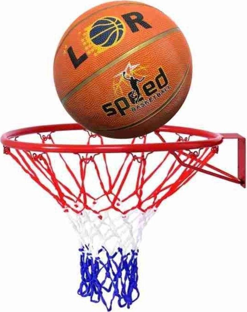 Basketbol Çemberi No7 Basketbol Topu Basketbol Filesi Üçlü Set