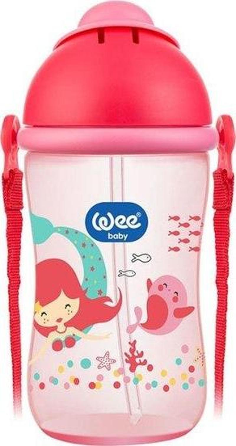 Pipetli Bardak 380 ml Pembe
