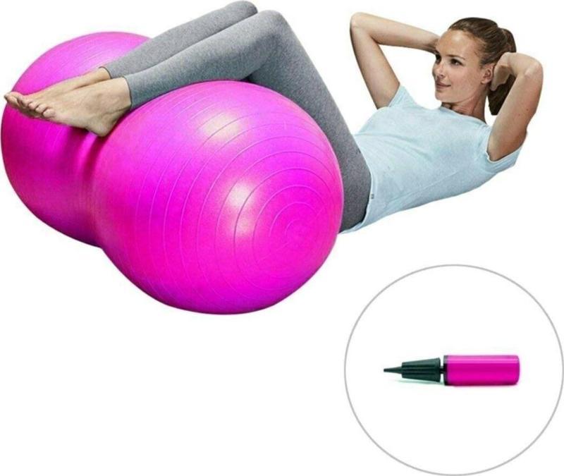 90Cm Pilates Yoga Topu Spor Salonu Fıstık Fitness Topu Pvc Anti-Patlama Spor