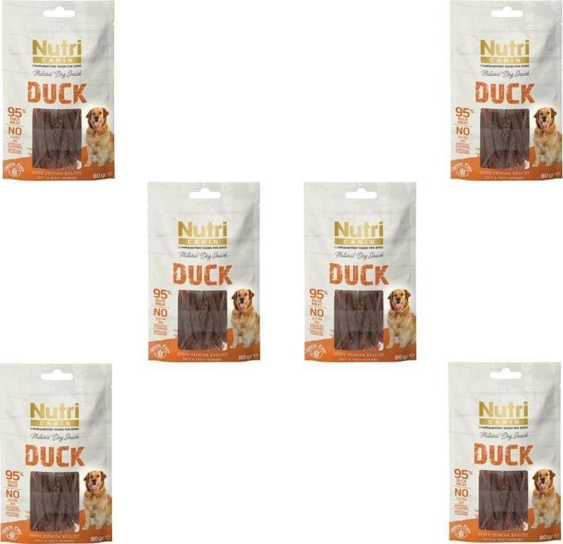 80Gr %100 Doğal Etten Natural Dog Snack Ördek Etli Atıştırmalık 6Adet Köpek Ödülü