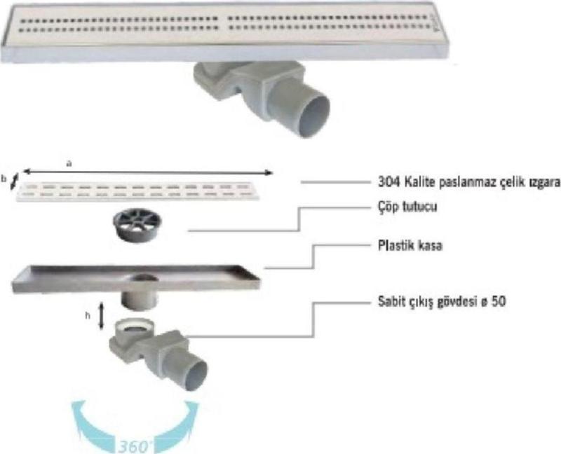 Line 4E 60 Cm Cube Izgaralı Lineer Süzgeç