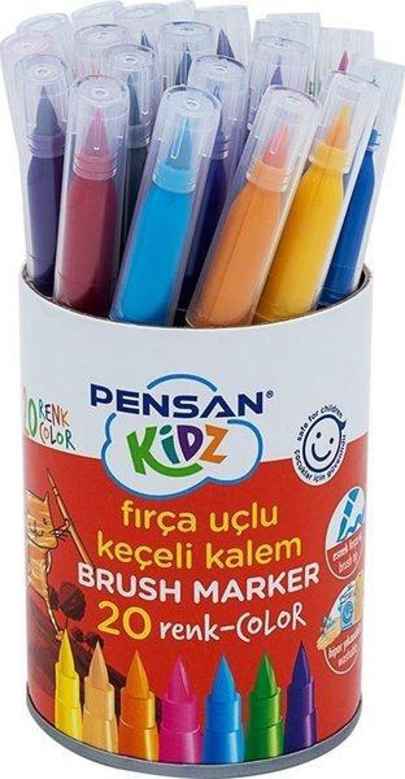 Kidz 20 Renk Fırça Uçlu  Keçeli Kalem Pe4000Kç