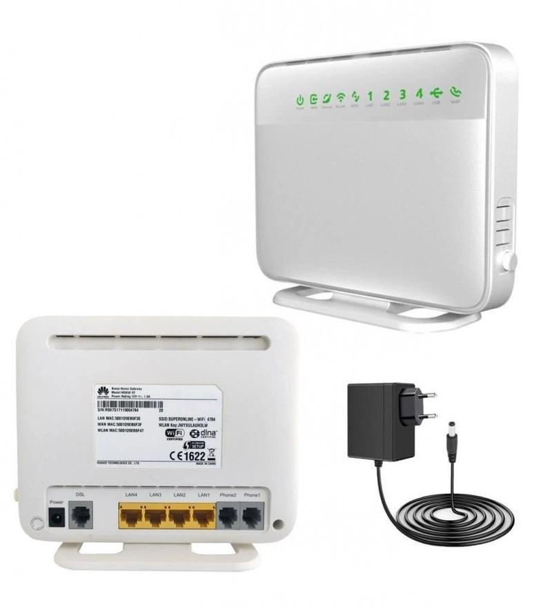 HUAWEI HG658 V2, 4 Port, 2.4Ghz Wifi, 300Mbps, Dahili Anten, VDSL2 MODEM (Yenileme)