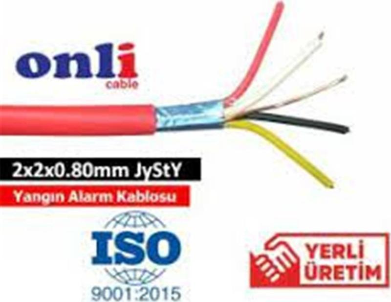 2x2x0,80mm J-Y(st)Y...Lg CCA 100 metre Yangın Alarm Kablosu