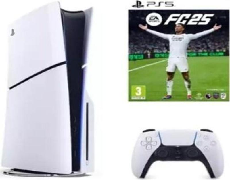 PLAYSTATION 5 1 TB SLIM CD EDITION KONSOL + PS5 FC 25 OYUN BEYAZ