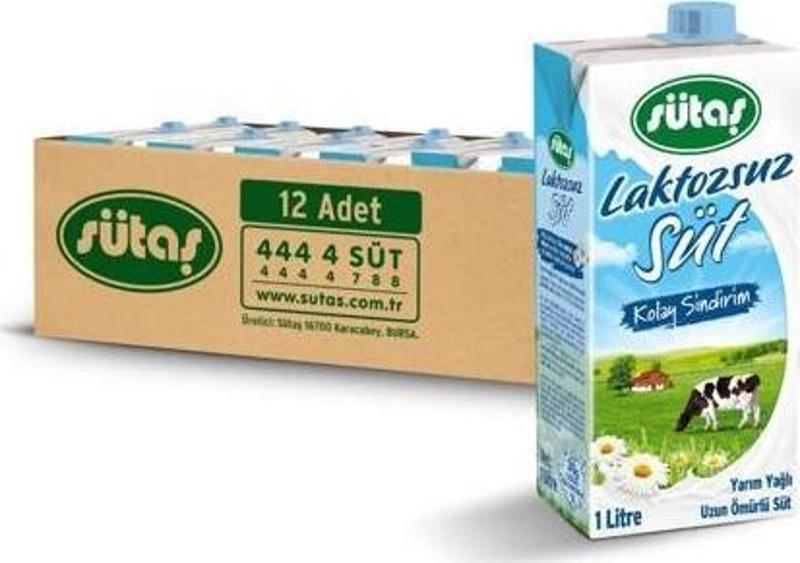 Laktozsuz Süt 1 L (12 adet)