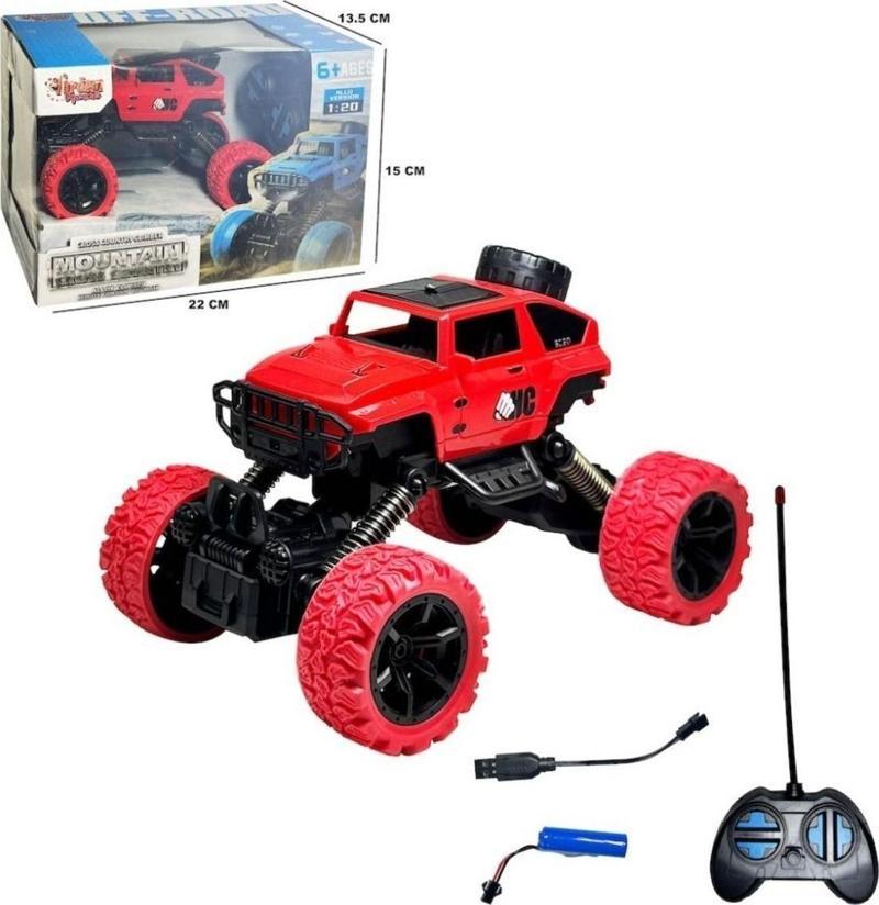 Uzaktan Kumandalı Full Fonksiyon Şarjlı Yeşil Büyük Teker Off Road Jeep