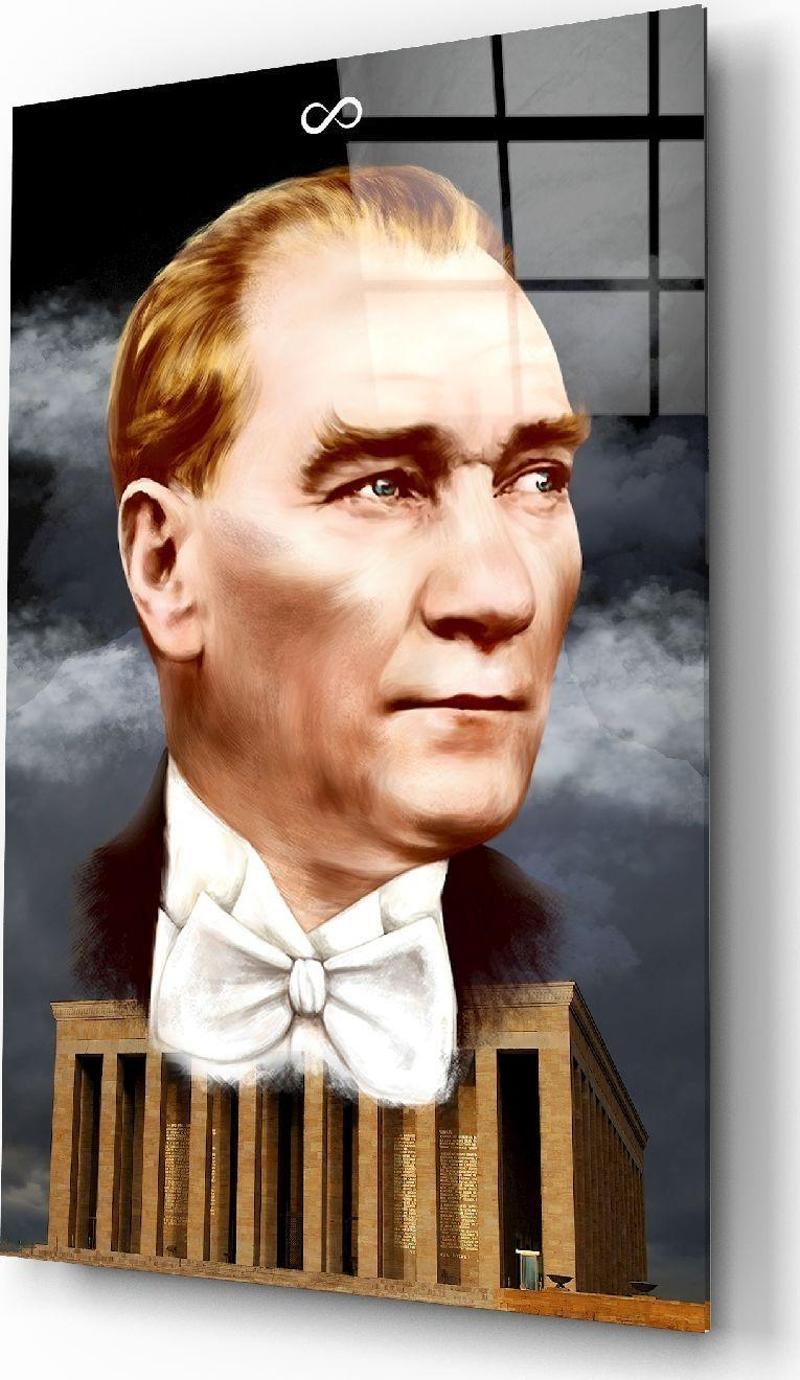 Atatürk ve Anıtkabir Cam Tablo | Hediyelik, Dekoratif, Ofis, Mutfak 