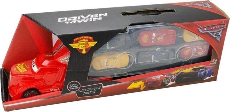 Şimşek Mcqueen Cars Arabalar 6lı Çantalı Oyuncak Tır Seti 7 Parça Oyuncak Tır