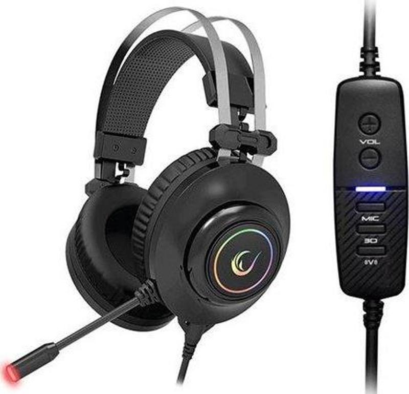 RMK1 Pulsar USB 7.1 Surround Ve Titreşim RGB Işık Efektli Gaming Mikrofonlu Siyah Oyuncu Kul