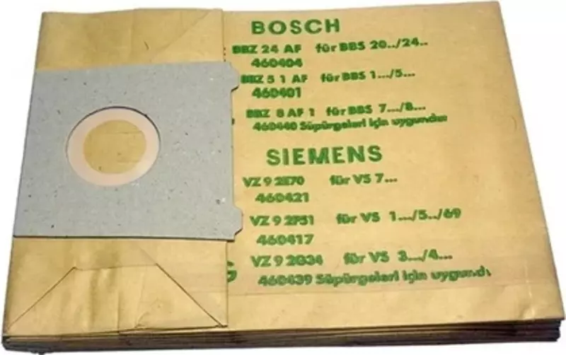 1. Kalite BOSCH BSG 60000 - 69999  3 Katlı Kağıt Toz Torbası 10 Adet