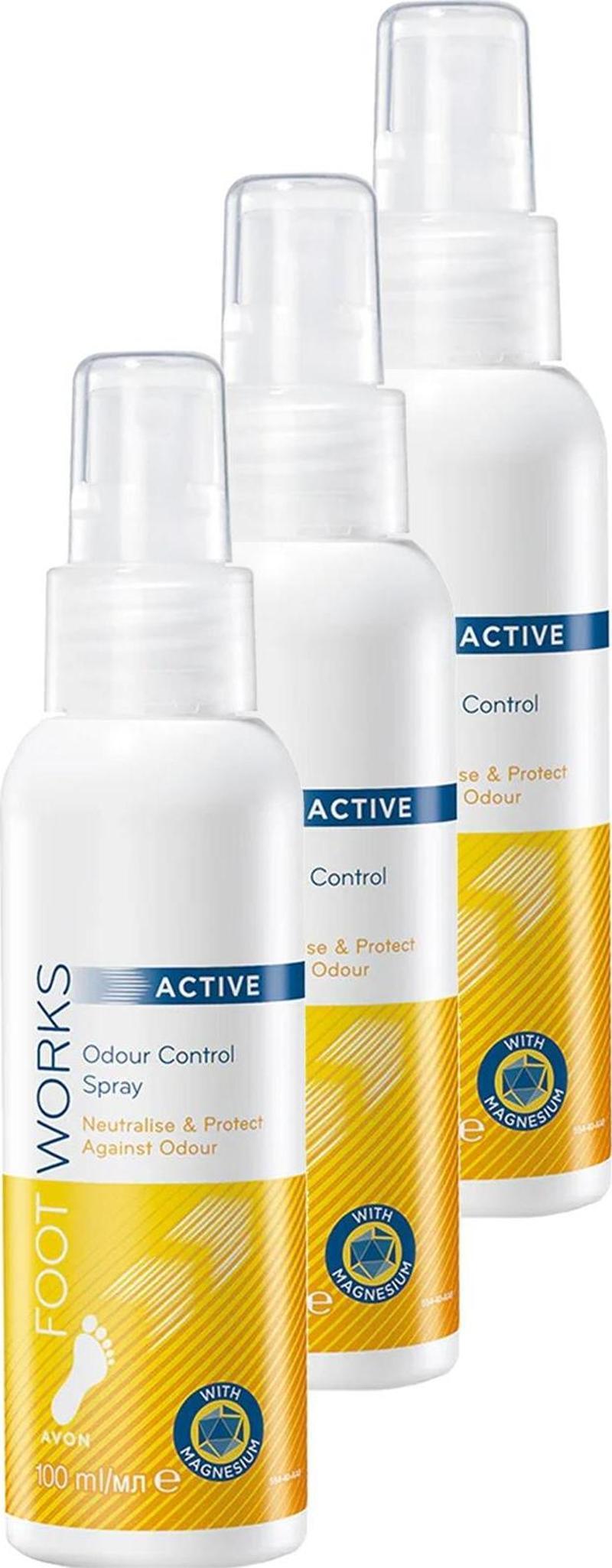 Foot Works Active Ayak Koku Kontrol Spreyi 100 Ml. Üçlü Set