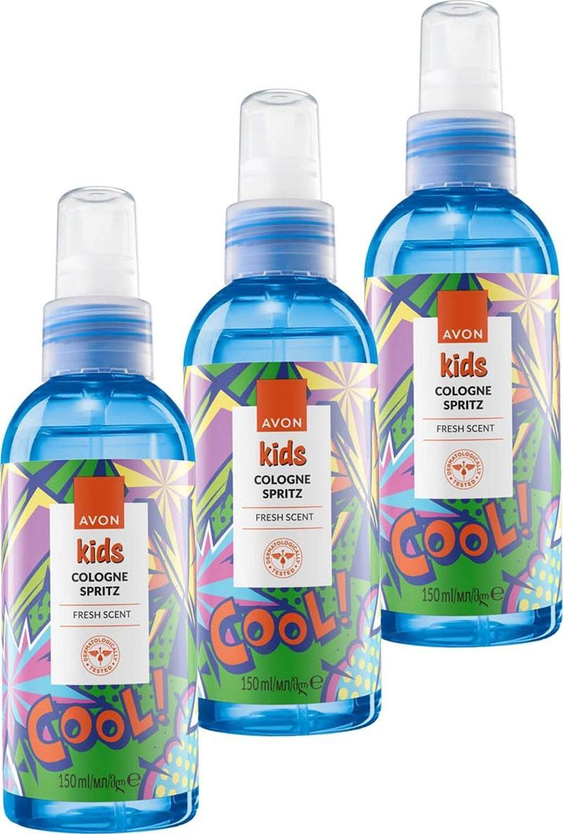 Kids Cool Çocuklar İçin Meyve Kokulu Parfüm Sprey 150 Ml. Üçlü Set