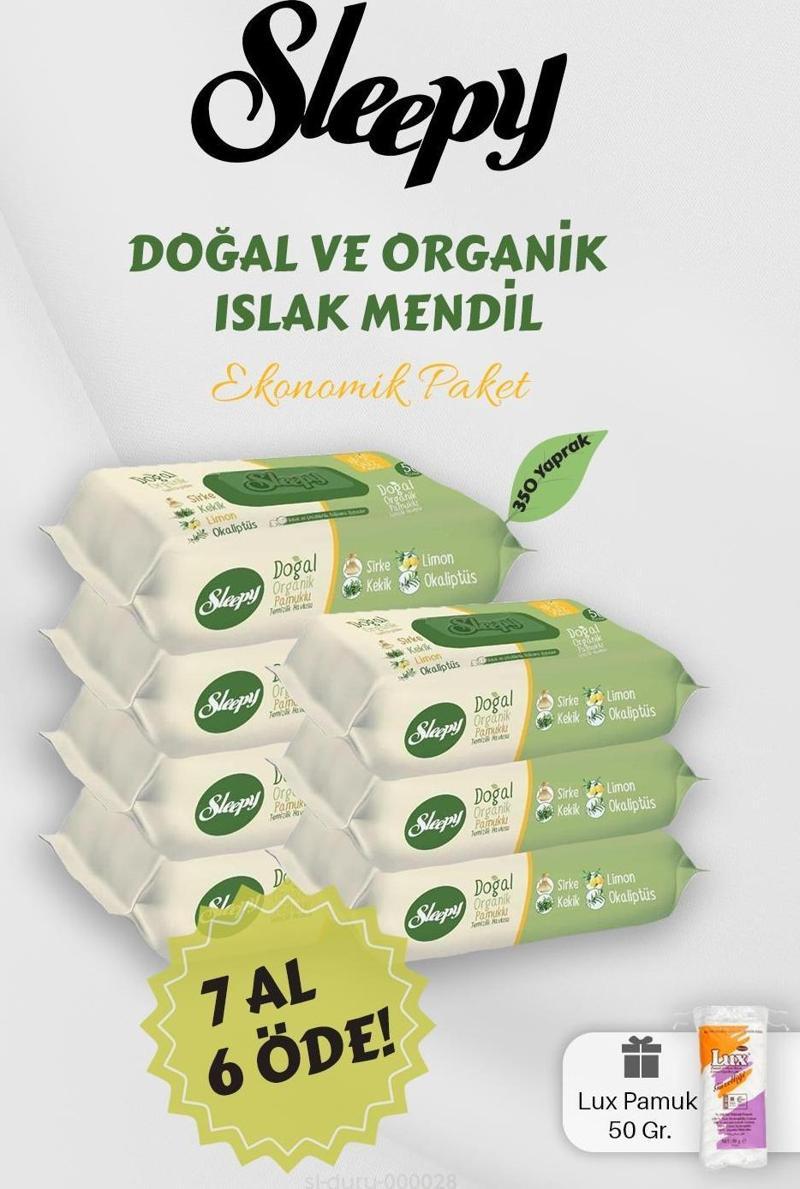 Organik Islak Mendil 7 AL 6 Öde Hediyeli