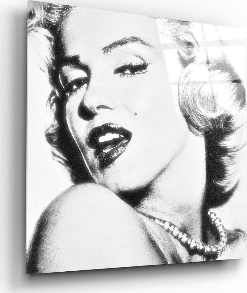 Marilyn Monroe Cam Tablo | Hediyelik, Dekoratif, Ofis, Mutfak 