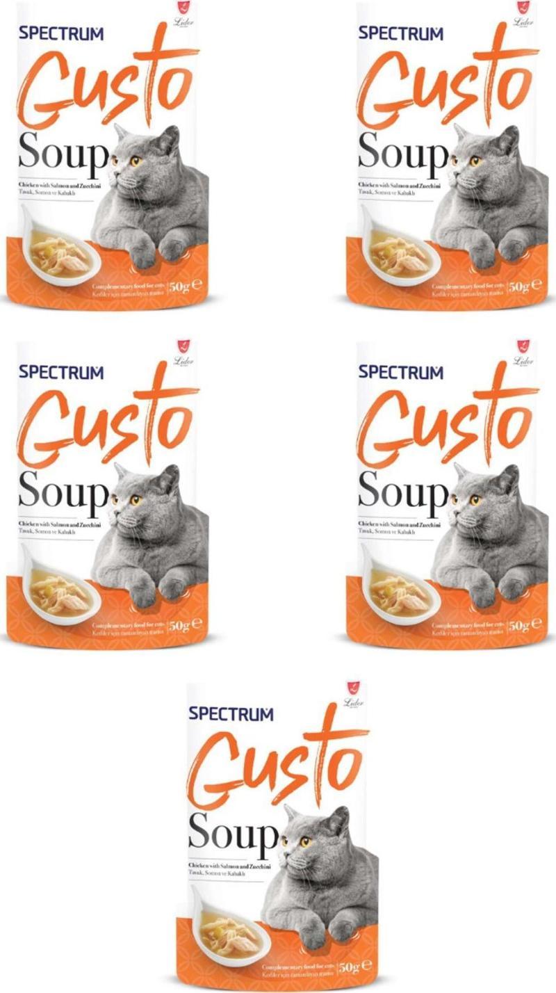 Gusto Tavuk Somon ve Kabaklı Kedi Çorbası 50gr - 5 Adet