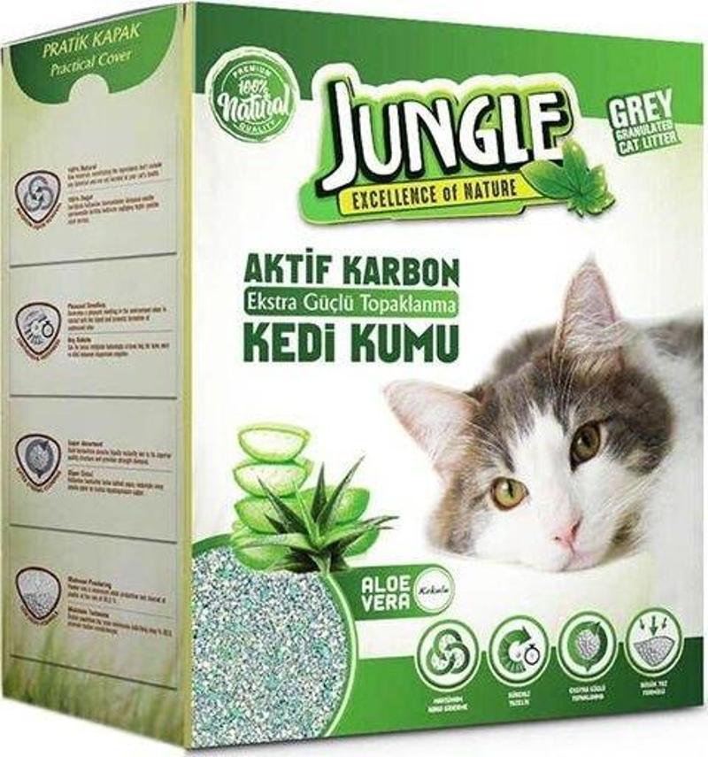 İnce Taneli Karbonlu ve Aloeveralı Topaklanan Kedi Kumu 6 Lt