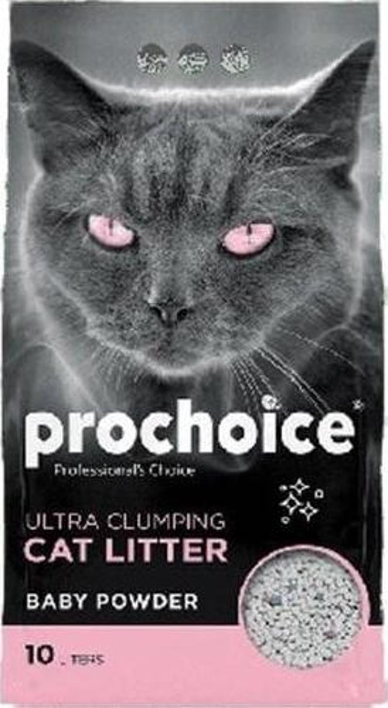 Prochoice Bentonit Bebek Pudralı Topaklanan Doğal Kedi Kumu 10 Lt - Petshopundan