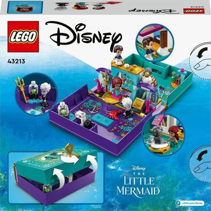 LEGO Disney Princess LEGO Disney Küçük Deniz Kızı Hikaye Kitabı 43213 Oyuncak Yapım Seti (134 Parça)