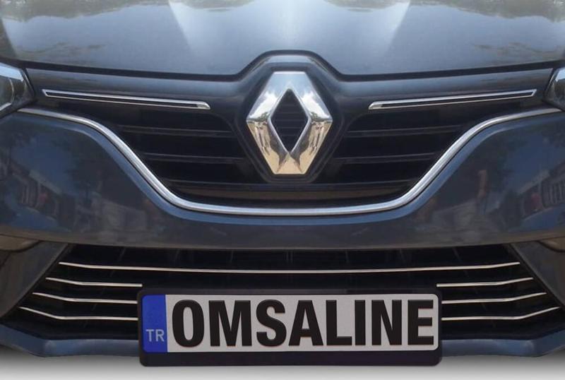 Renault Megane 4 Sedan Krom Ön Tampon Alt Çıta 7 Parça 2016-2020 Arası