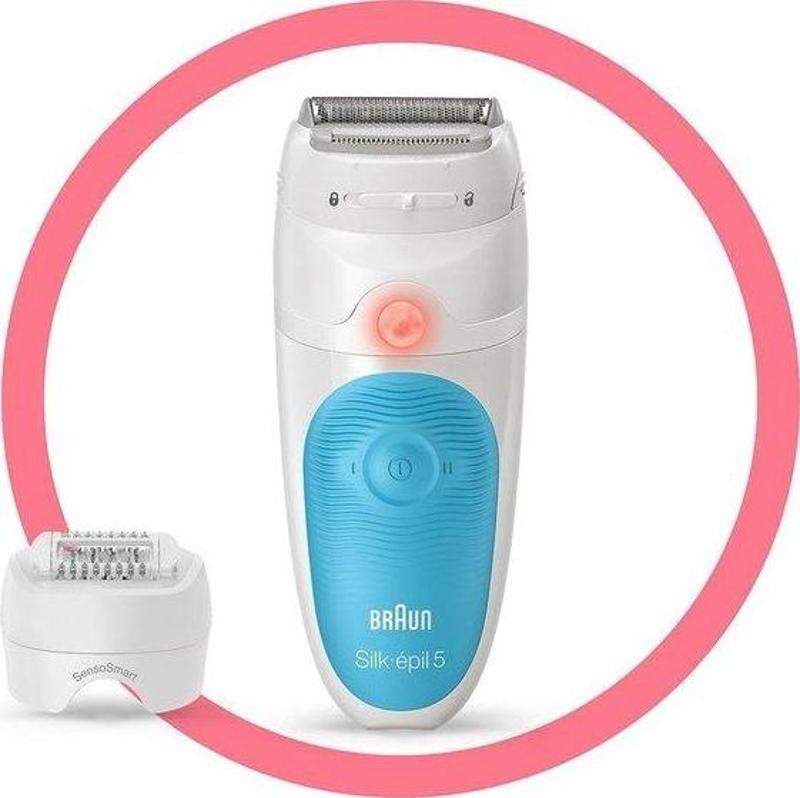 Silk Epil 5 5605 SensoSmart Islak ve Kuru 3'ü 1 Arada Epilatör
