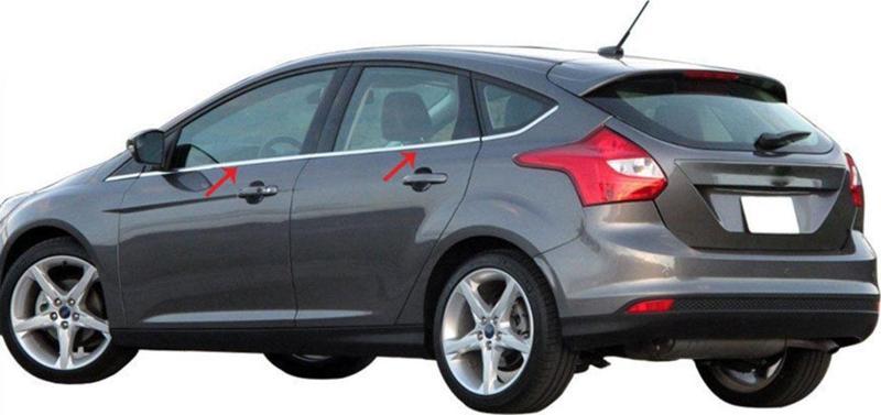 Ford Focus HB Krom Cam Çıtası 2011-2017 Arası 8Prç Paslanmaz Çelik