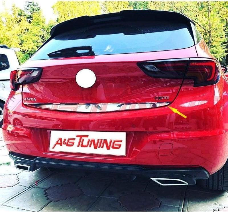 Opel Astra K Krom Bagaj Alt Çıta Formlu 2015 ve Sonrası Paslanmaz Çelik