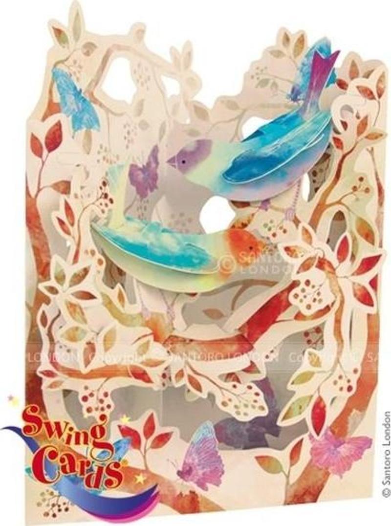 Santoro Gc-Swing Cards-Birds And Butterflies Sc123