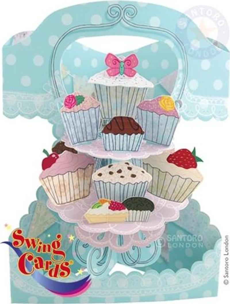 Santoro Gc-Swing Card-Celebration Cakes Sc113