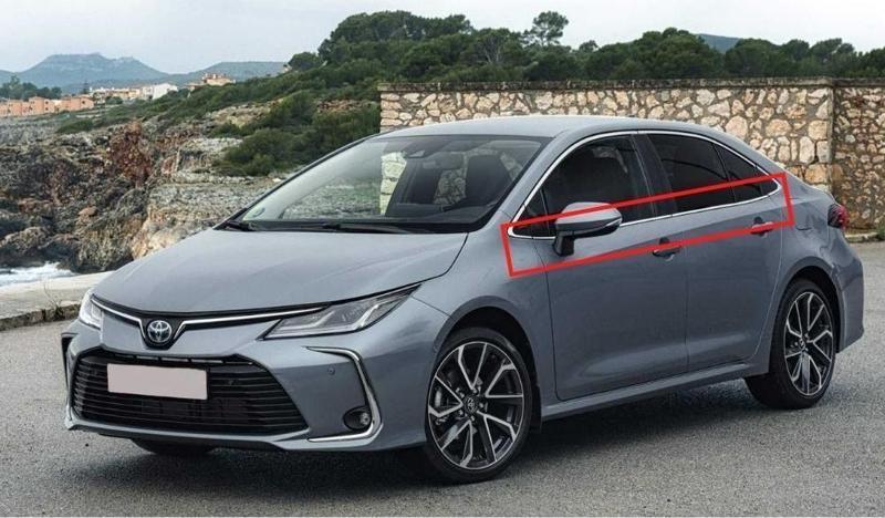 Toyota Corolla Krom Cam Çıtası (8Parça) 2019 Ve Üzeri P.Çelik