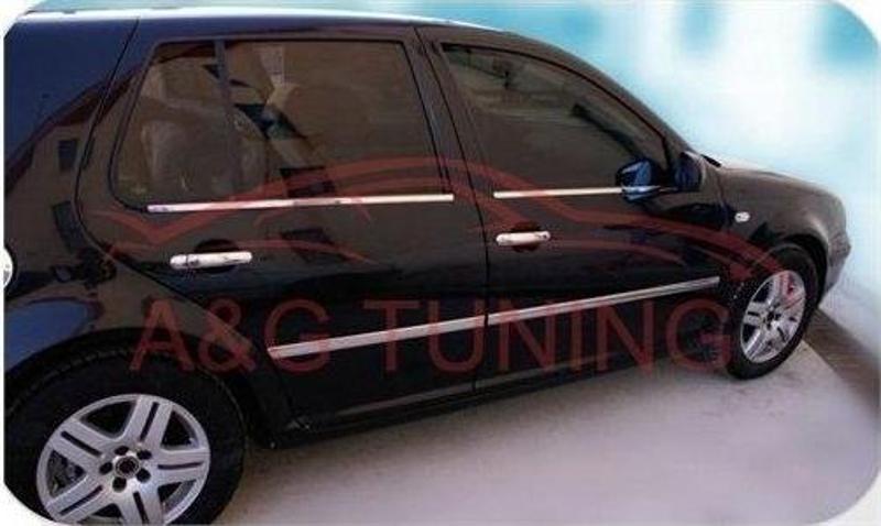 VW Golf 4 Krom Cam Çıtası Tk 1998-2004 4Prç Paslanmaz Çelik