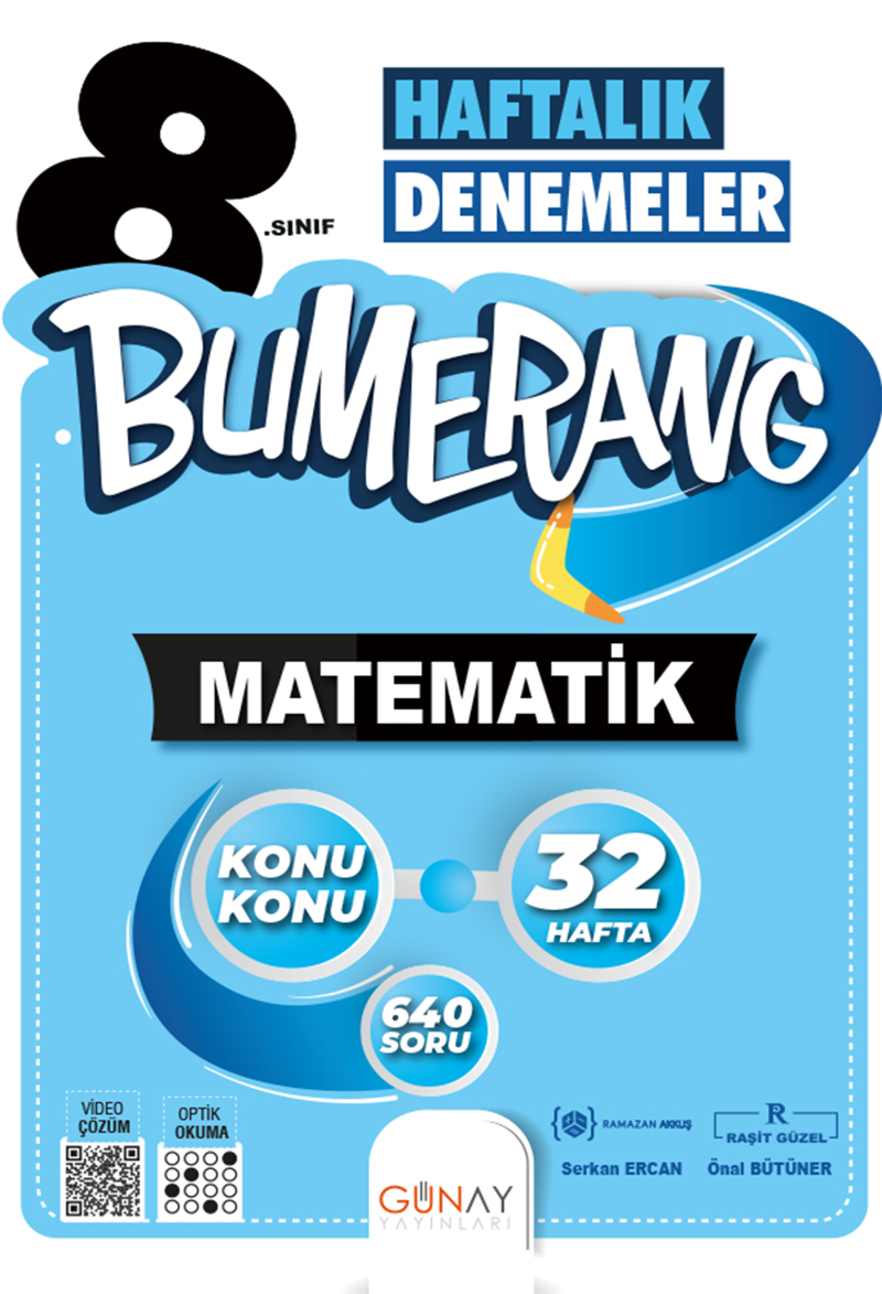 8.Sınıf Bumerang 32 Hafralık Matematik Denemeleri