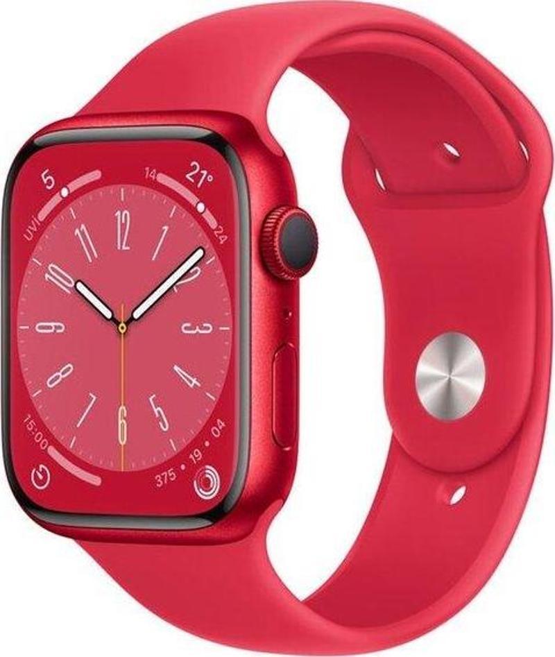 Watch Series 8 Gps 45MM (Product)Red Aluminium Case With (Product)Red Sport Band - Regular MNP43TU/A