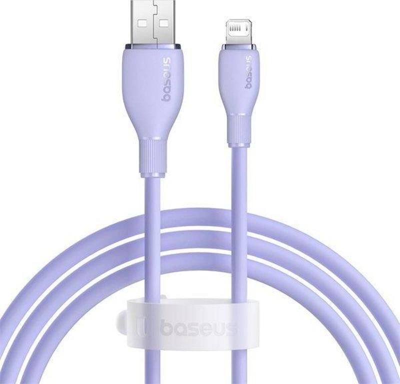 Pudding Hızlı Şarj Özellikli USB to Lightning 2.4 A. Kablo 1.2m Mor