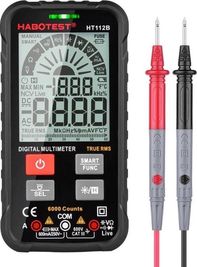 HABOTEST HT112B Akıllı Dijital NVC Dedektörü Analog Multimetre HT112-B