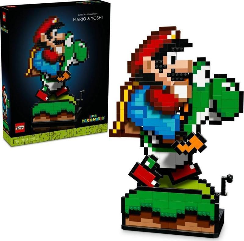 Super Mario World: Mario ve Yoshi 71438 - Yetişkinler Için Sergilenebilir Koleksiyonluk Yapım Seti (1215 Parça)