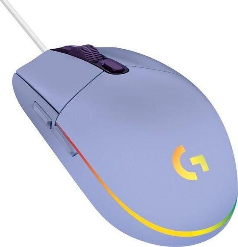 G G203 LIGHTSYNC RGB Aydınlatmalı 8000 DPI Kablolu Oyuncu Mouse - Lila