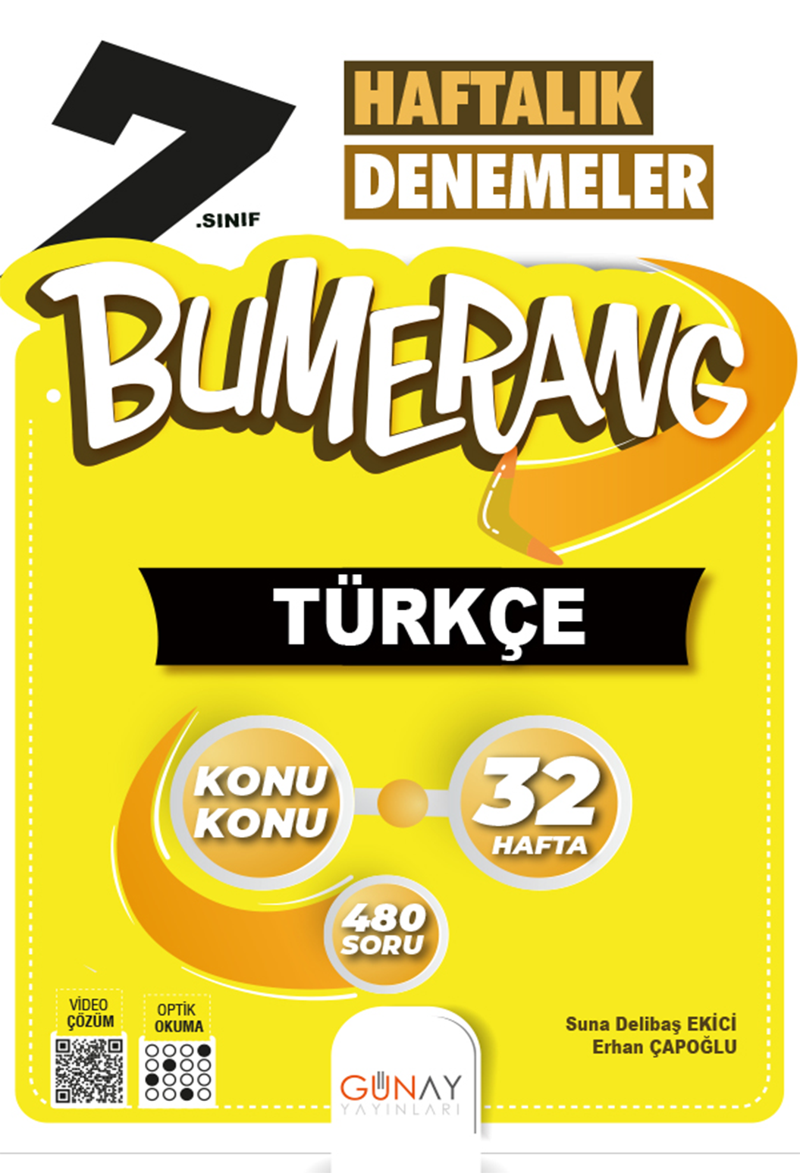 7.Sınıf Bumerang Haftalık Türkçe Denemeleri